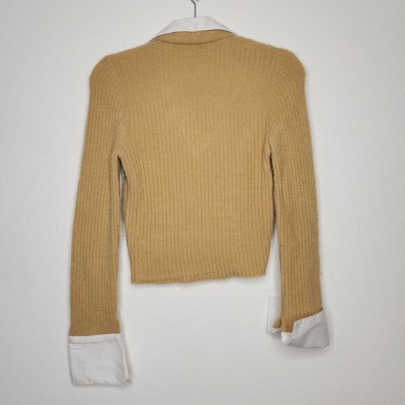 Vintage y2k Office Siren Sweater Polo Dress Shirt Punk Goth Emo Coolwear Medium - Picture 7 of 7